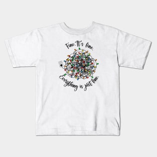 Fine. It's Fine. Everything is Just Fine - Tangled Christmas Lights Kids T-Shirt